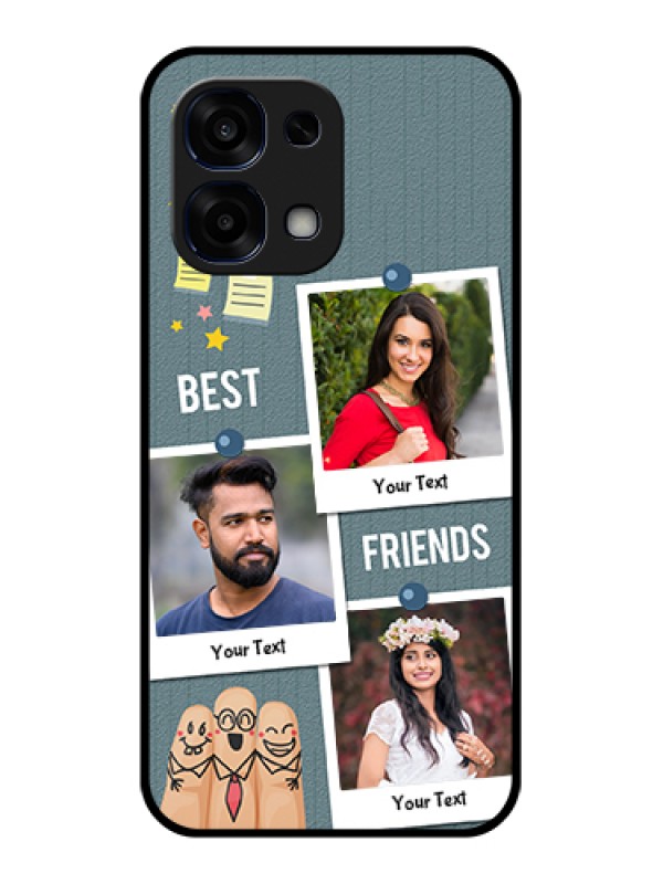 Custom Oppo F31 5G Custom Glass Phone Case - Sticky Frames And Friendship Design