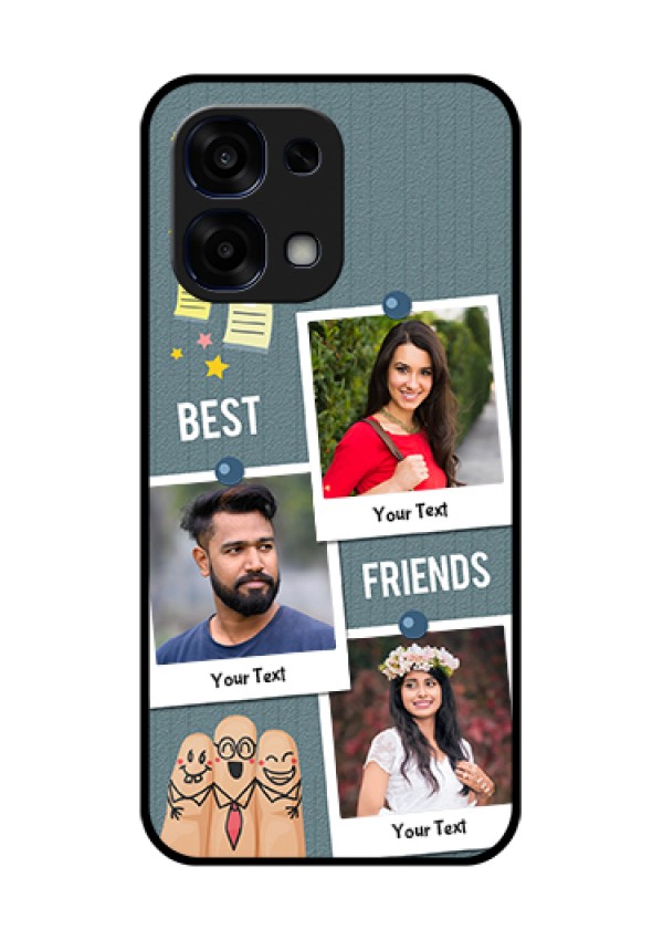 Oppo F31 5G Custom Glass Phone Case - Sticky Frames And Friendship Design