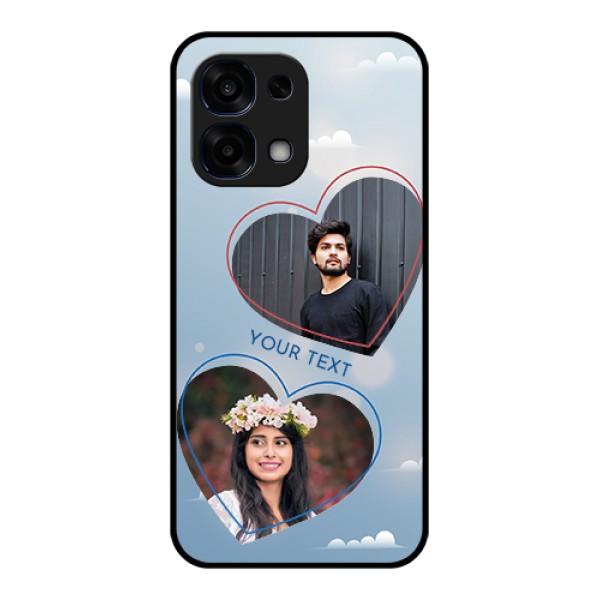 Oppo F31 5G Custom Glass Phone Case - Blue Color Couple Design