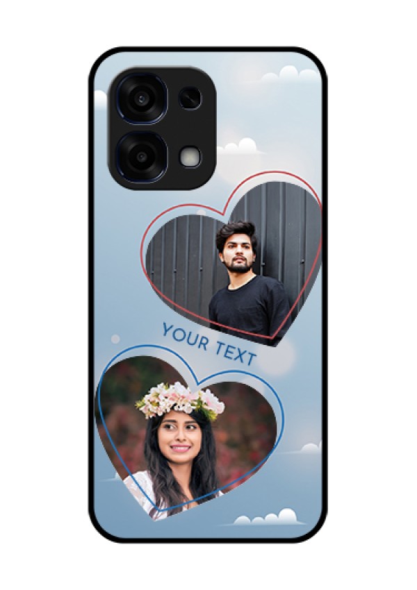 Oppo F31 5G Custom Glass Phone Case - Blue Color Couple Design