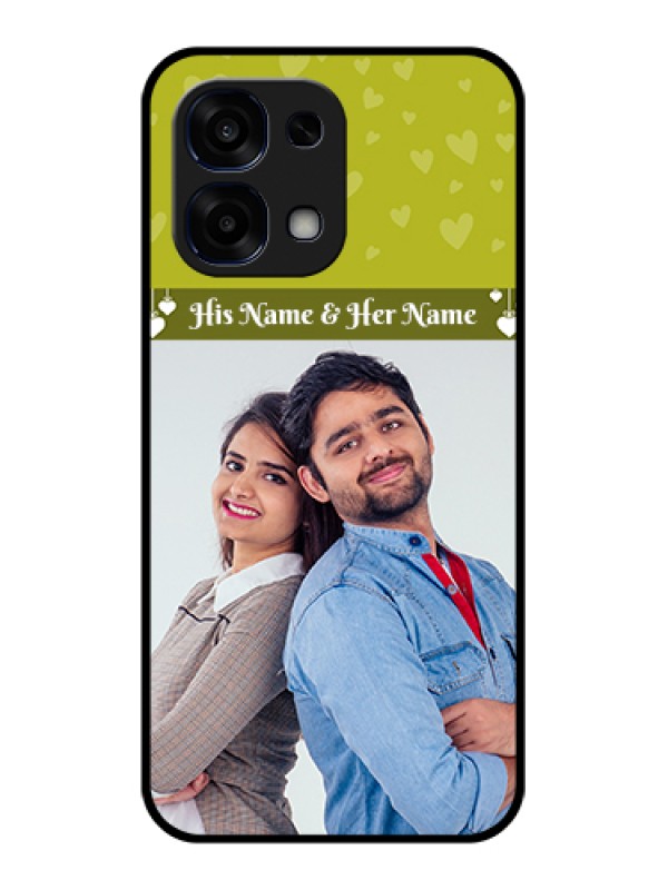 Custom Oppo F31 5G Custom Glass Phone Case - You & Me Heart Design
