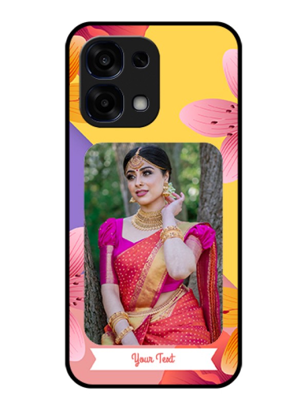 Custom Oppo F31 5G Custom Glass Phone Case - 3 Image With Vintage Floral Design