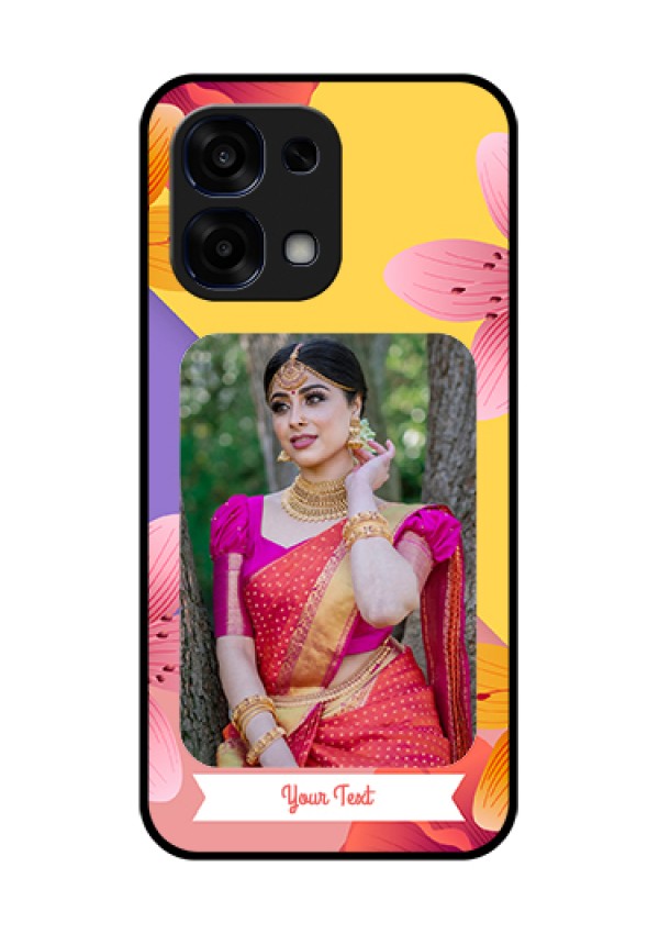 Oppo F31 5G Custom Glass Phone Case - 3 Image With Vintage Floral Design