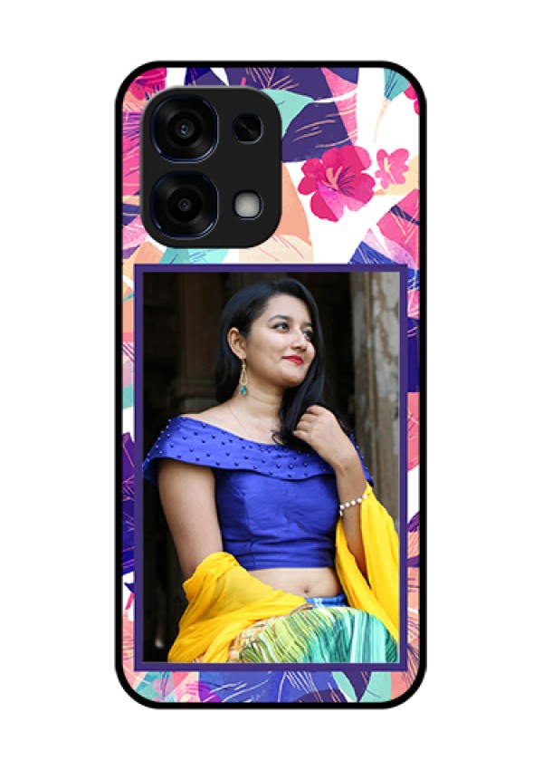 Oppo F31 5G Custom Glass Phone Case - Abstract Floral Design