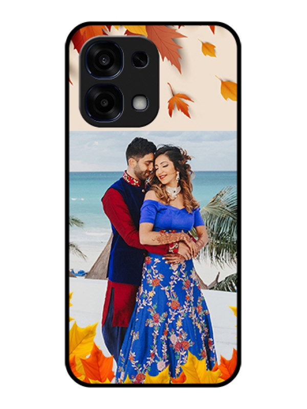 Custom Oppo F31 5G Custom Glass Phone Case - Autumn Maple Leaves Design