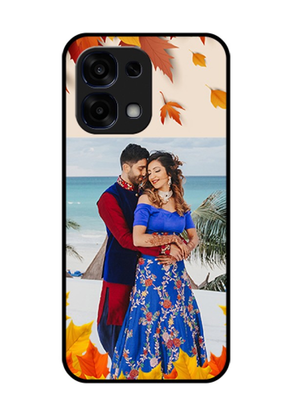 Oppo F31 5G Custom Glass Phone Case - Autumn Maple Leaves Design