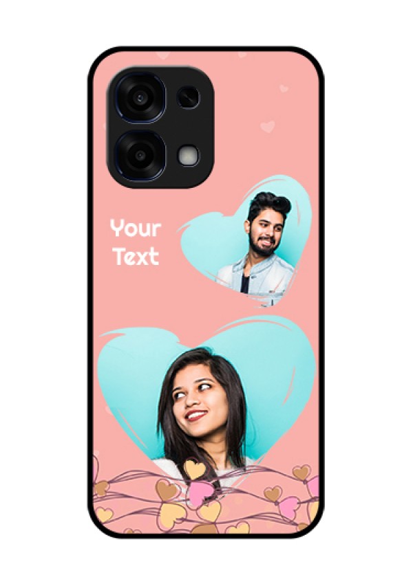 Oppo F31 5G Custom Glass Phone Case - Love Doodle Design