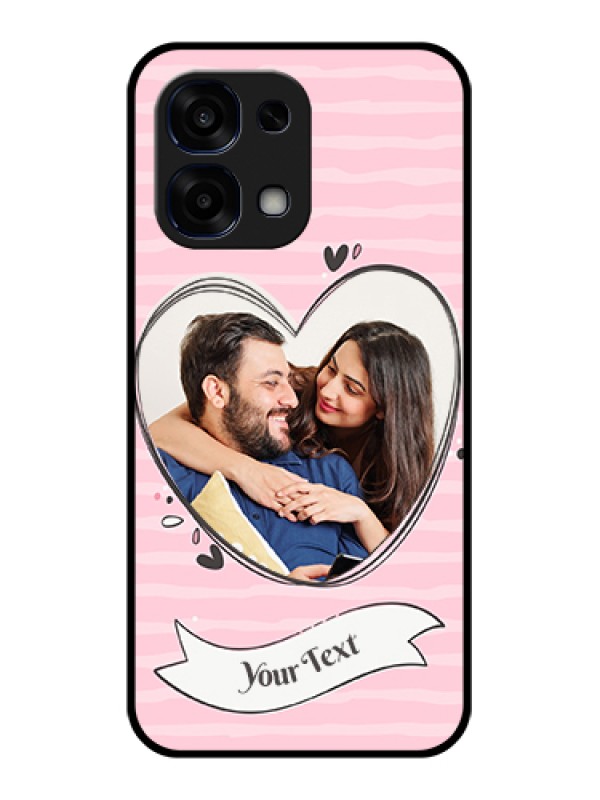 Custom Oppo F31 5G Custom Glass Phone Case - Vintage Heart Design