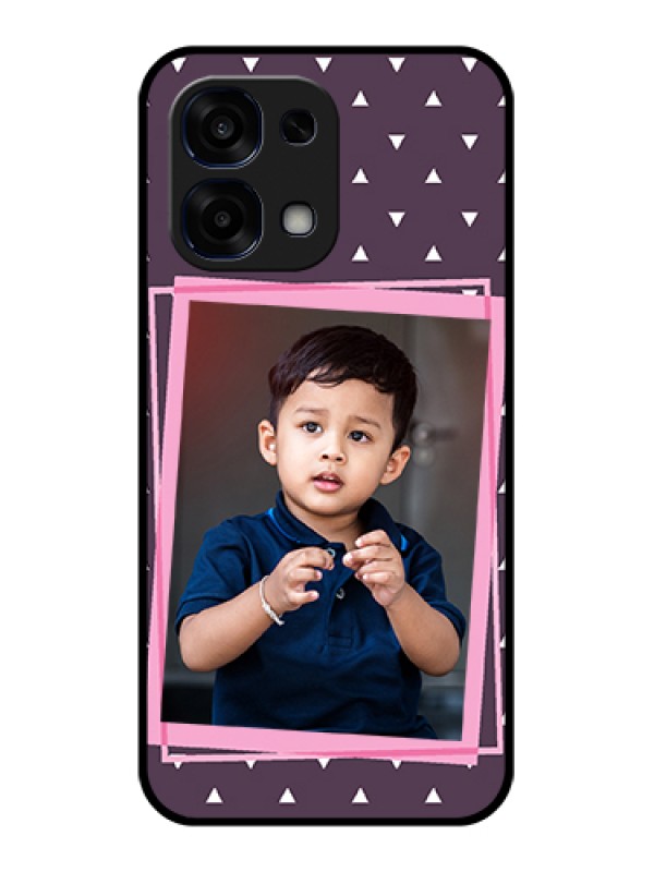 Custom Oppo F31 5G Custom Glass Phone Case - Triangle Pattern Dotted Design