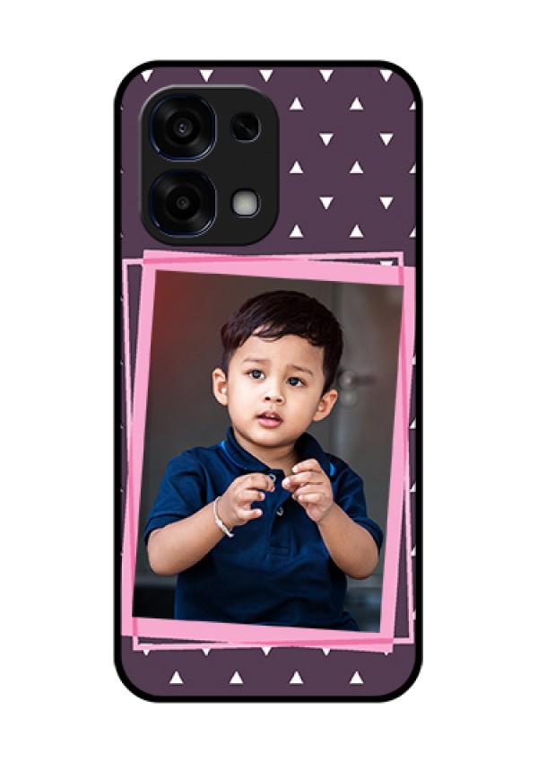 Oppo F31 5G Custom Glass Phone Case - Triangle Pattern Dotted Design