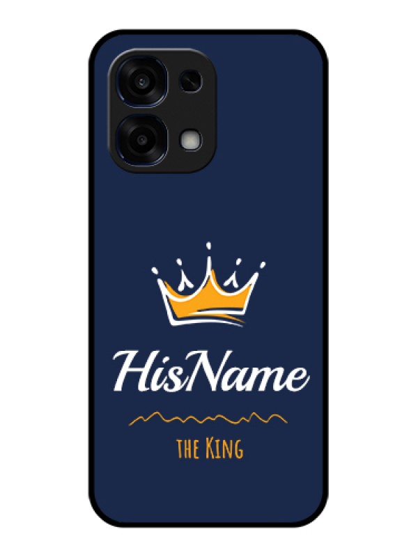 Custom Oppo F31 5G Custom Glass Phone Case - King With Name Design