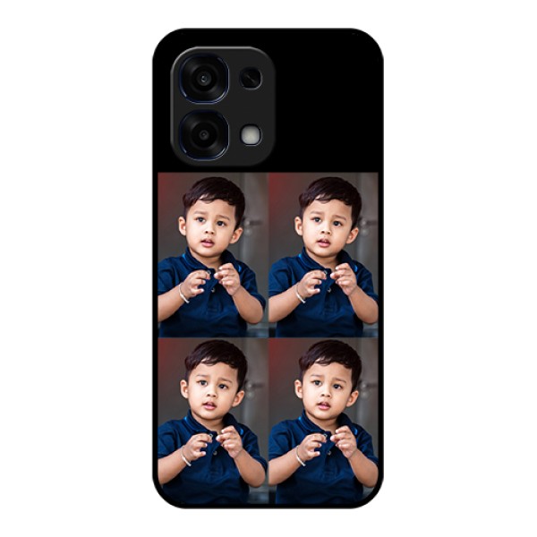 Oppo F31 5G Custom Glass Phone Case - 4 Image Holder Design