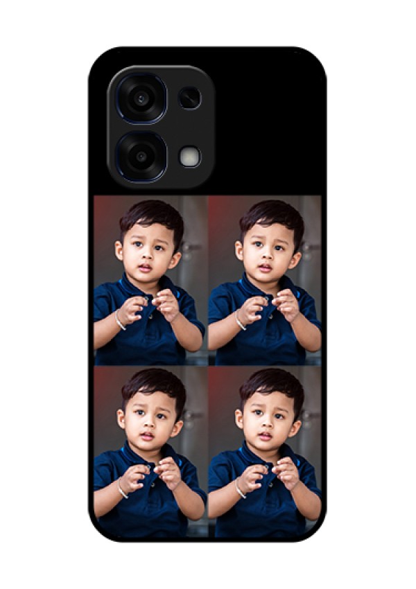 Oppo F31 5G Custom Glass Phone Case - 4 Image Holder Design