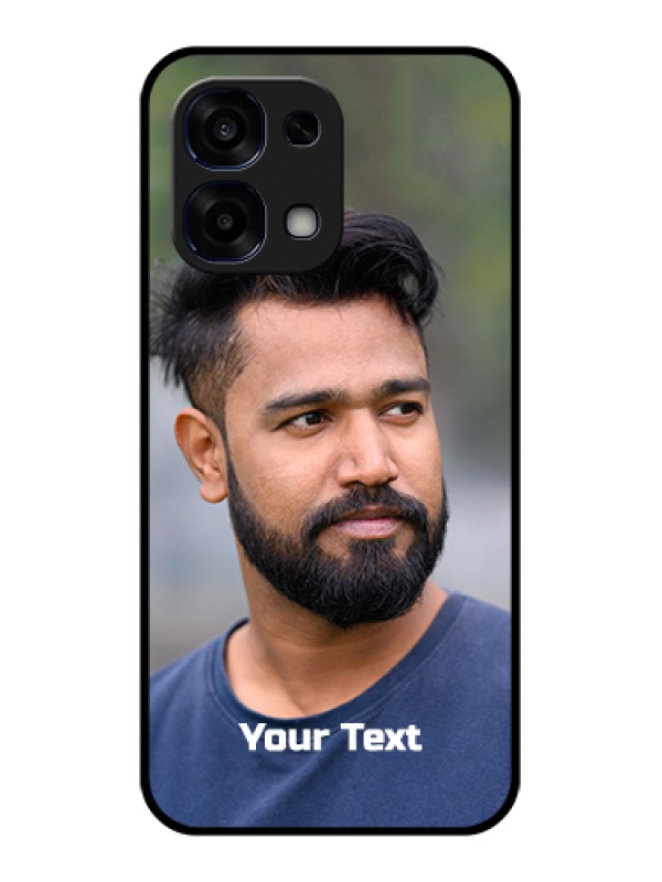 Custom Oppo F31 5G Custom Glass Phone Case - Photo With Text Design