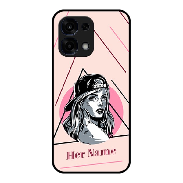 Oppo F31 5G Custom Glass Phone Case - Rockstar Girl Design