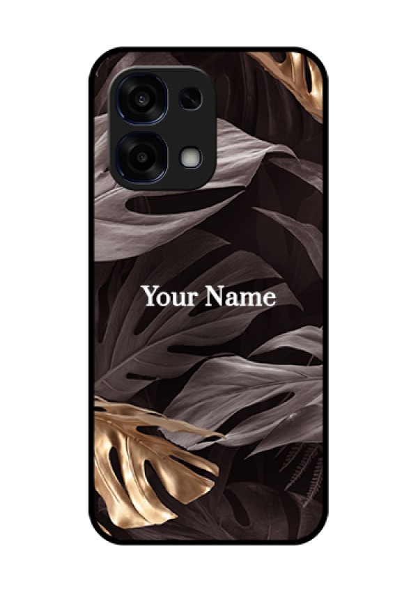 Oppo F31 5G Custom Glass Phone Case - Wild Leaves Digital Paint Design