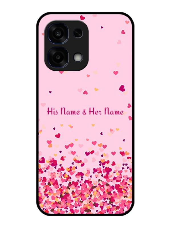 Custom Oppo F31 5G Custom Glass Phone Case - Floating Hearts Design