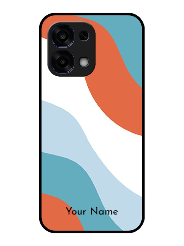 Custom Oppo F31 5G Custom Glass Phone Case - Coloured Waves Design