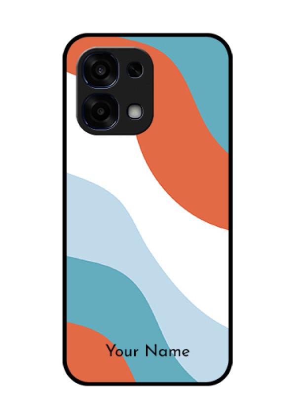 Oppo F31 5G Custom Glass Phone Case - Coloured Waves Design