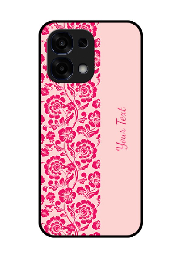 Oppo F31 5G Custom Glass Phone Case - Attractive Floral Pattern Design