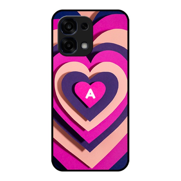 Oppo F31 5G Custom Glass Phone Case - Cute Heart Pattern Design