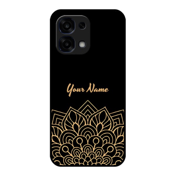 Oppo F31 5G Custom Glass Phone Case - Golden Mandala Design