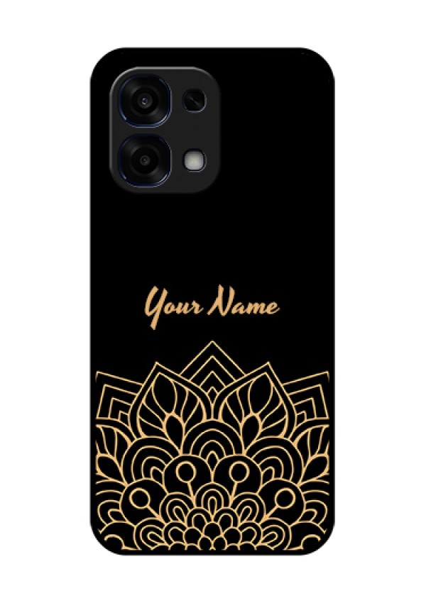 Oppo F31 5G Custom Glass Phone Case - Golden Mandala Design