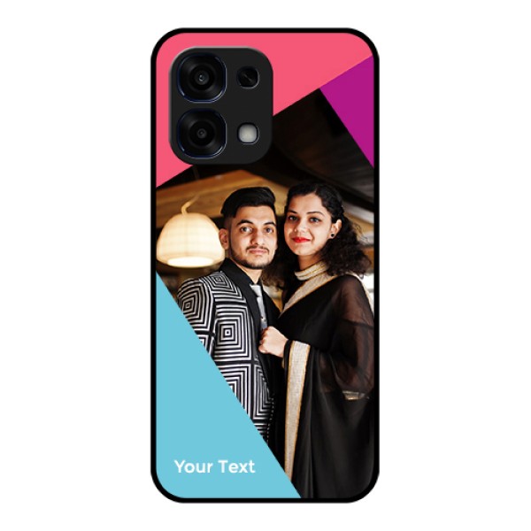 Oppo F31 5G Custom Glass Phone Case - Stacked Triple Colour Design