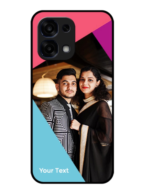 Custom Oppo F31 5G Custom Glass Phone Case - Stacked Triple Colour Design