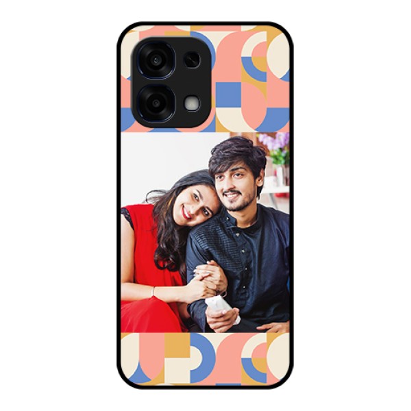 Oppo F31 5G Custom Glass Phone Case - Semi - Circle Maze Pattern Design