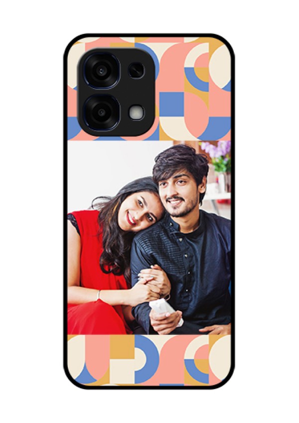 Oppo F31 5G Custom Glass Phone Case - Semi - Circle Maze Pattern Design