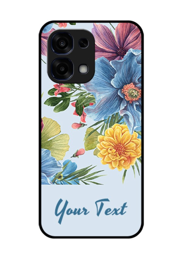 Oppo F31 5G Custom Glass Phone Case - Stunning Watercolored Flowers Painting Design