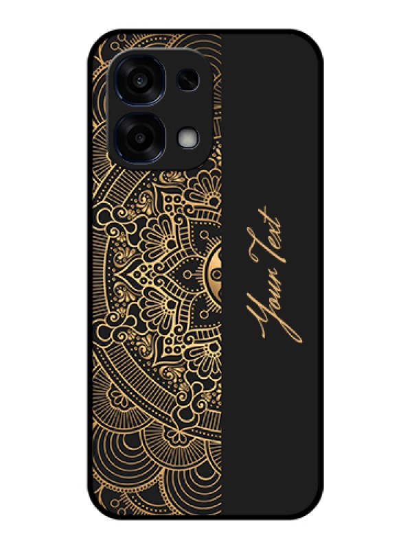 Custom Oppo F31 5G Custom Glass Phone Case - Mandala Art With Custom Text Design