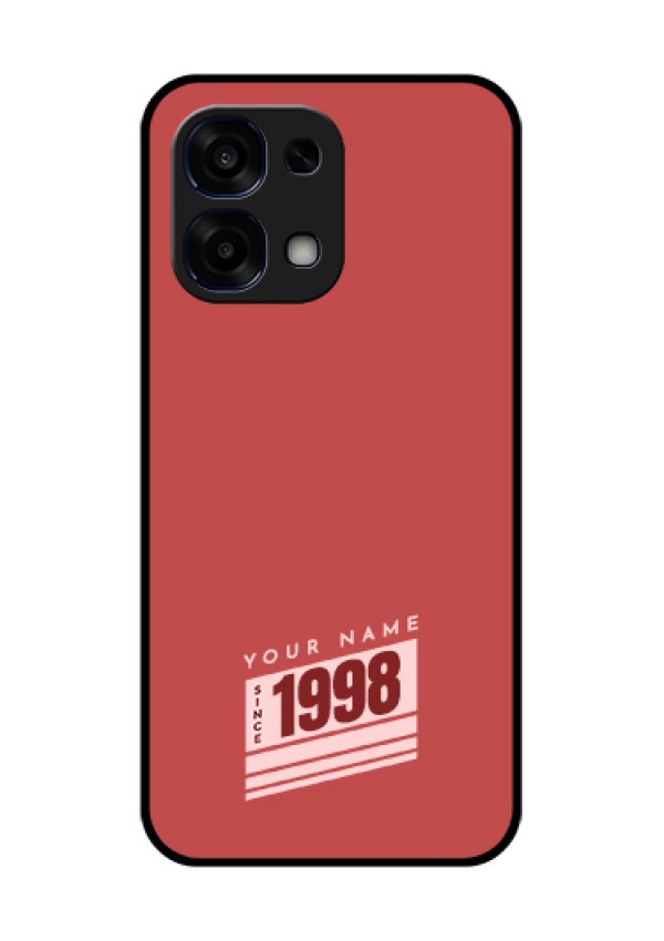 Oppo F31 5G Custom Glass Phone Case - Red Custom Year Of Birth Design