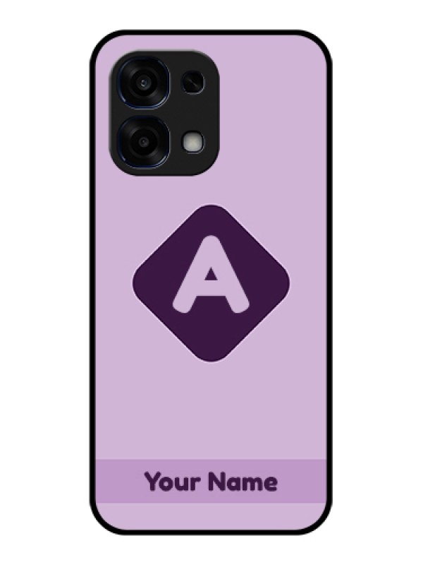 Custom Oppo F31 5G Custom Glass Phone Case - Custom Letter In Curved Badge Design
