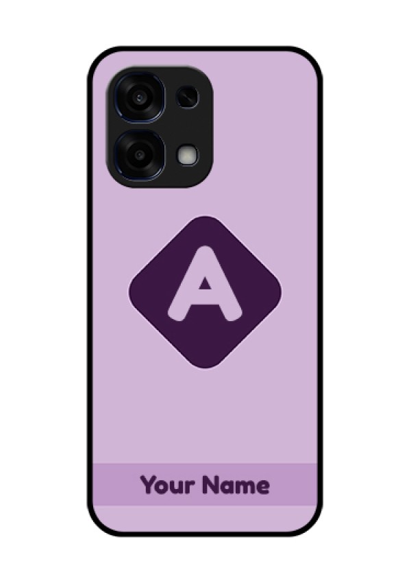 Oppo F31 5G Custom Glass Phone Case - Custom Letter In Curved Badge Design