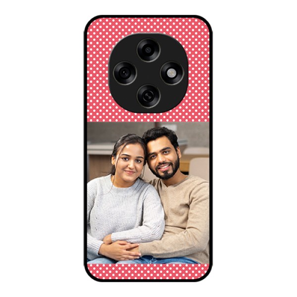 Oppo F31 Pro 5G Custom Glass Phone Case - White Dotted Design