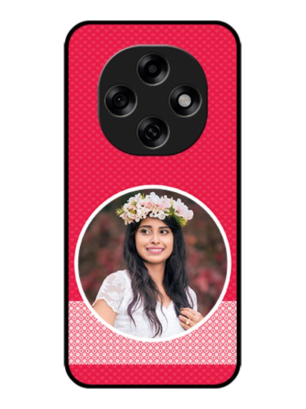 Custom Oppo F31 Pro 5G Custom Glass Phone Case - Pink Color Pattern Design