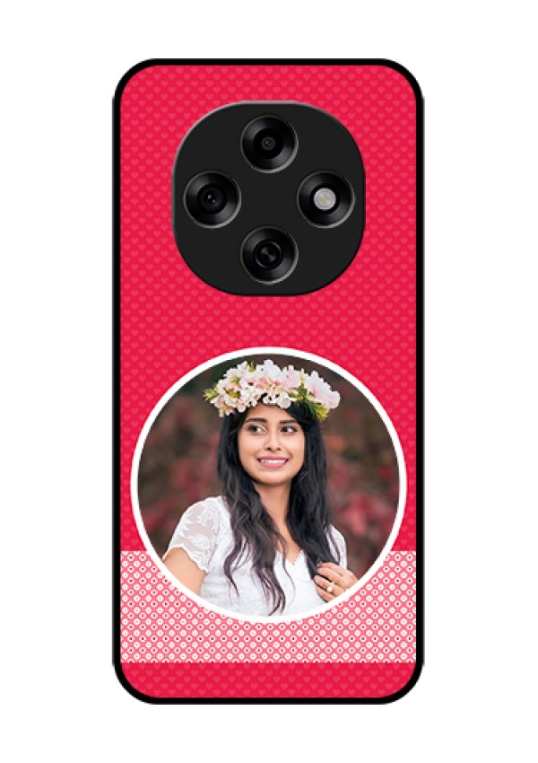 Oppo F31 Pro 5G Custom Glass Phone Case - Pink Color Pattern Design