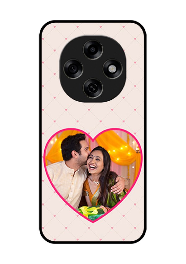 Oppo F31 Pro 5G Custom Glass Phone Case - Heart Shape Design