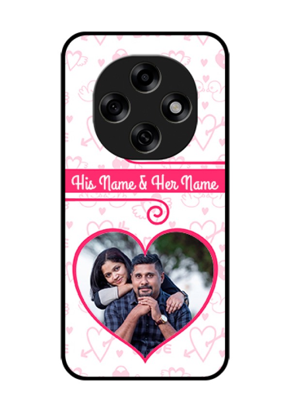 Oppo F31 Pro 5G Custom Glass Phone Case - Heart Shape Love Design