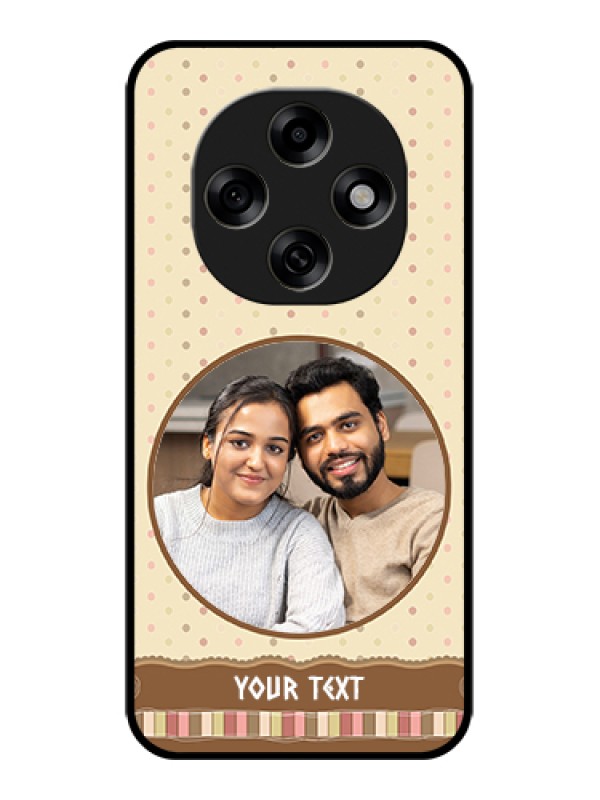 Custom Oppo F31 Pro 5G Custom Glass Phone Case - Brown Dotted Mobile Case Design