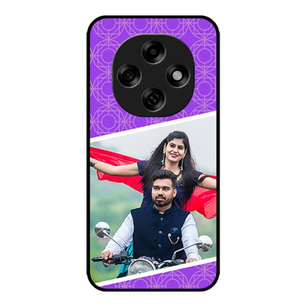 Oppo F31 Pro 5G Custom Glass Phone Case - Violet Color Pattern Design
