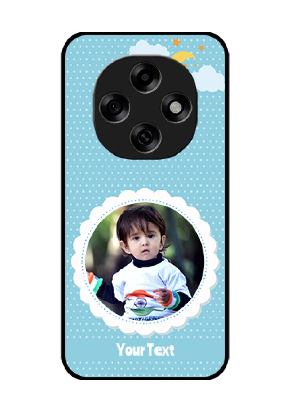 Oppo F31 Pro 5G Custom Glass Phone Case - Violet Pattern Design
