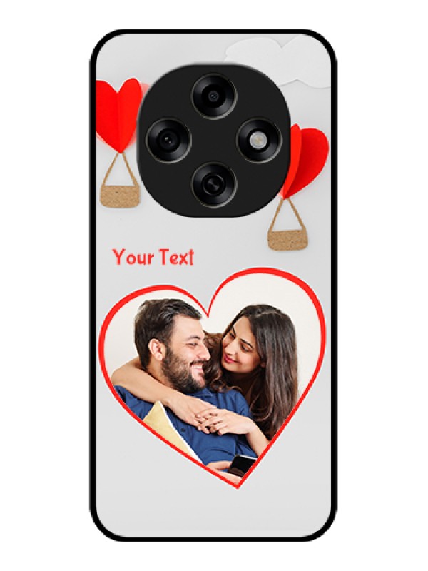 Custom Oppo F31 Pro 5G Custom Glass Phone Case - Parachute Love Design
