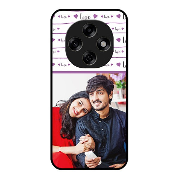 Oppo F31 Pro 5G Custom Glass Phone Case - Couples Heart Design
