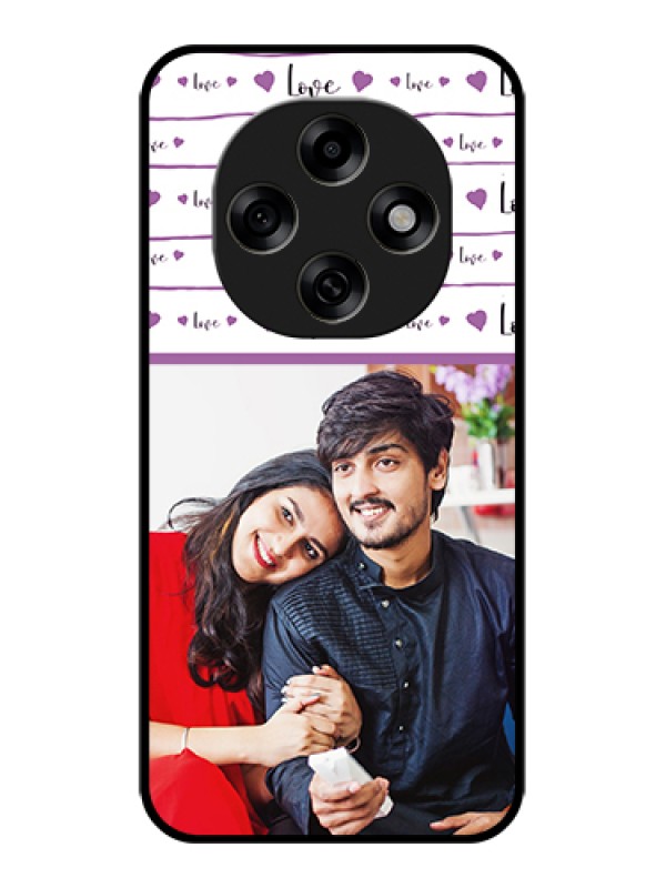 Custom Oppo F31 Pro 5G Custom Glass Phone Case - Couples Heart Design