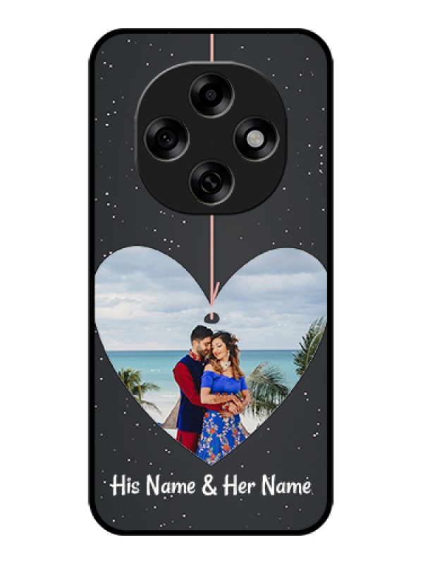 Custom Oppo F31 Pro 5G Custom Glass Phone Case - Hanging Heart Design