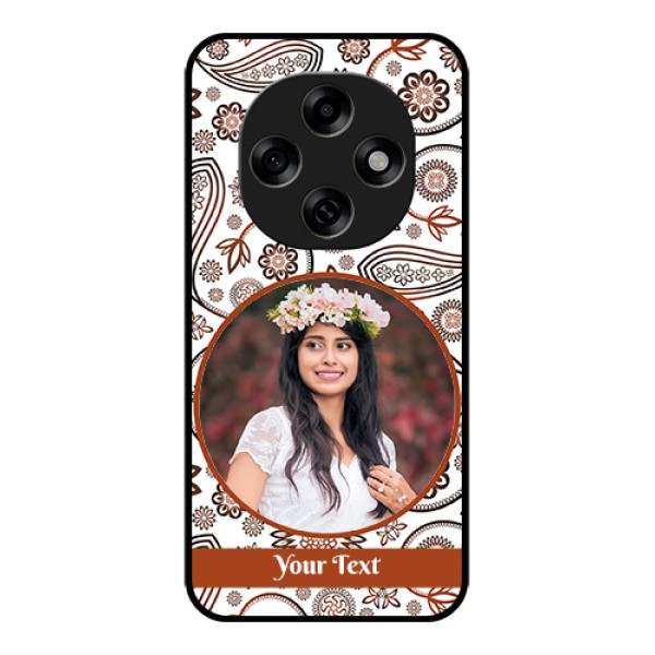 Oppo F31 Pro 5G Custom Glass Phone Case - Abstract Flower Design