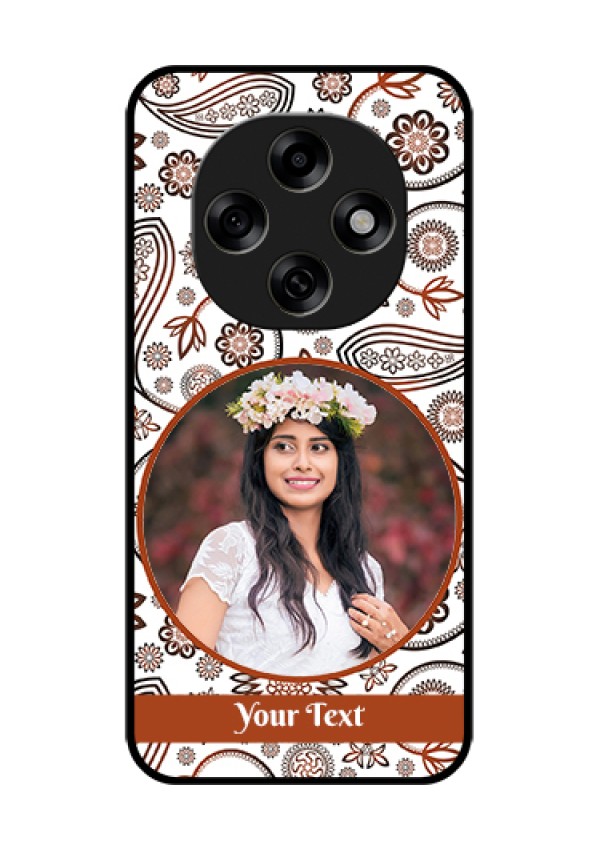 Oppo F31 Pro 5G Custom Glass Phone Case - Abstract Flower Design